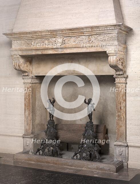 Chimneypiece with Shield of Arms of the Barbo of Venice, last third 15th century. Creator: Unknown.