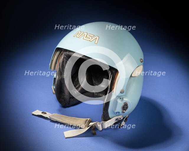 Aviator helmet belonging to Sally K. Ride, ca. 1983. Creator: Sierra Engineering Co..