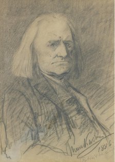 Portrait of Franz Liszt (1811-1886), 1886. Artist: Munkácsy, Mihály (1844-1900)