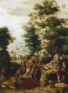 'St Jerome in a Landscape', c1530-c1550. Artist: Herri met de Bles