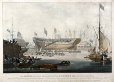Launch of the East India Company's ship, the 'Edinburgh' in 1825, (1827). Artist: Edward Duncan