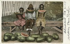 A Watermelon Feast, 1903 - 1904. Creator: Detroit Publishing Company.