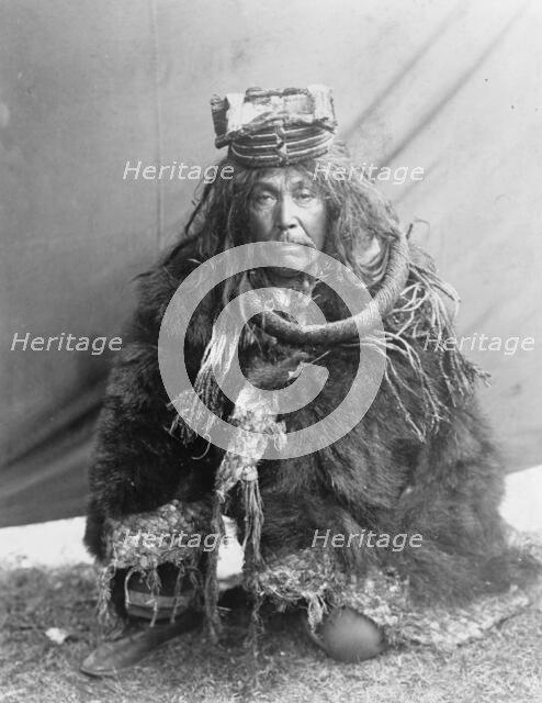 A Hamatsa costume-Nakoaktok, c1910. Creator: Edward Sheriff Curtis.