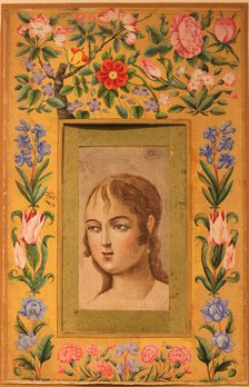 Painting of a Young Beauty, Iran, 1740s-50s. Creator: Muhammad Sadiq.