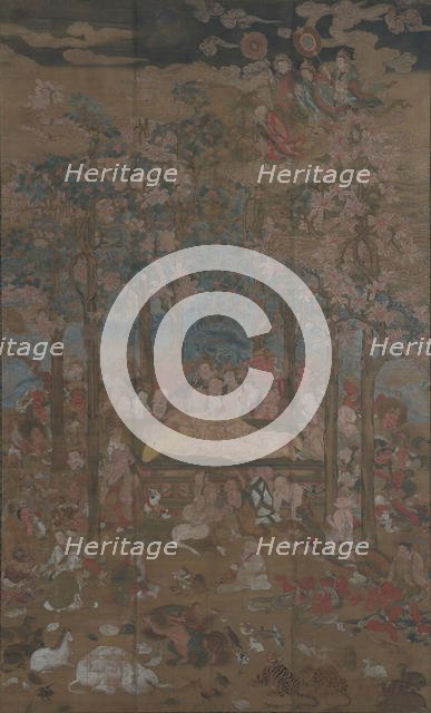 Death of the Historical Buddha (Nehan-zu), 15th century. Creator: Unknown.