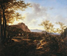 Landscape with travellers, c1650. Creator: Jan Dirksz Both.