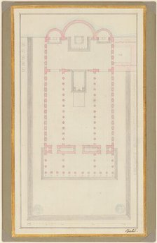 Ground Plan of a Cathedral for Berlin, 1827. Creator: Karl Friedrich Schinkel.
