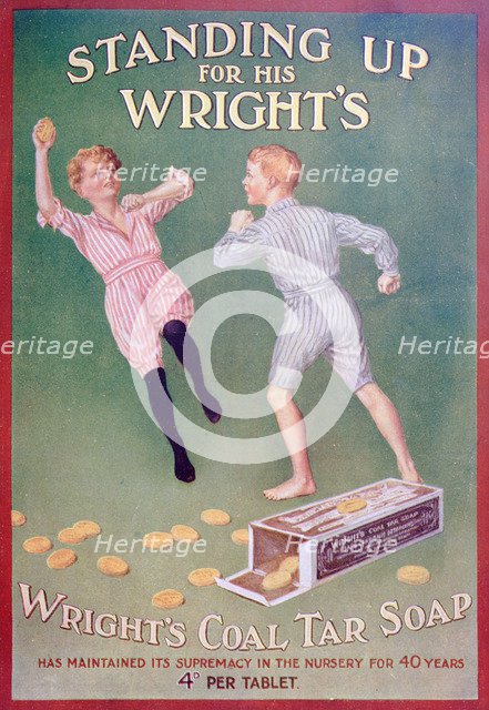 Advert for Wright's coal tar soap, 1909. Artist: Unknown