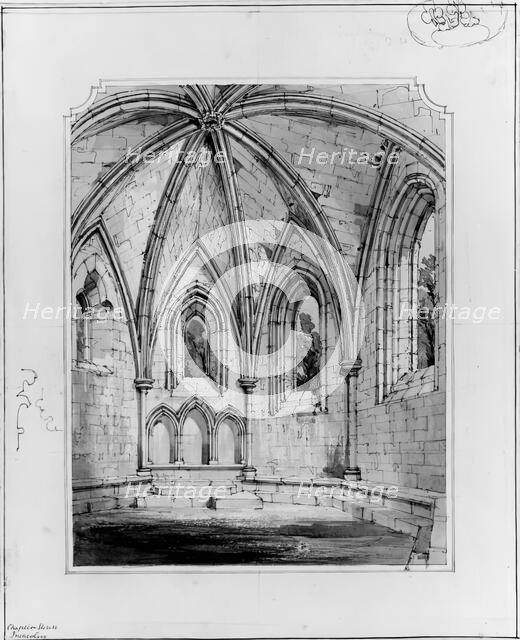 Inchcolm near Edinburgh - The Chapter House, 1856. Creator: Robert William Billings.