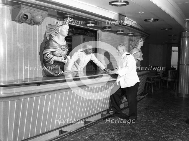 Bar on board a ship, c1955. Creator: Arthur Charles Kirby Ware.