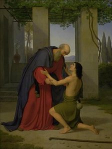 The return of the prodigal son, 1843. Creator: Adam August Müller.