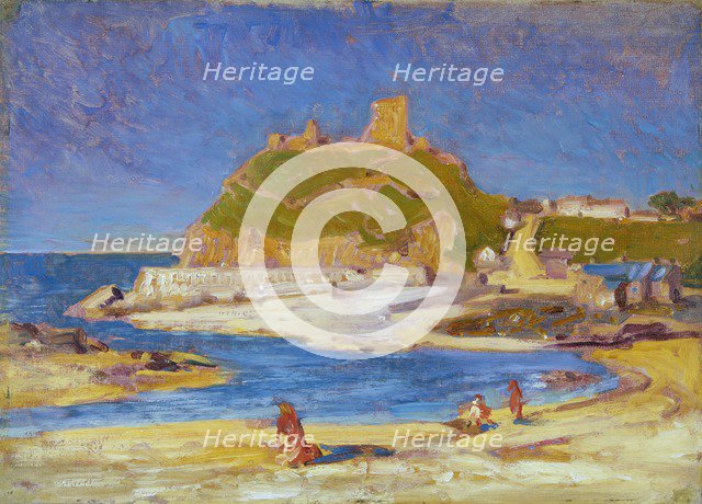 'Criccieth Castle', 1893-1934. Artist: Christopher Williams