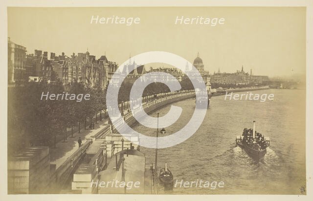 Thames Embankment, 1850-1900. Creator: Unknown.