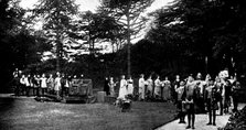 Garden Fête in the grounds of Otterspool House, Liverpool:...play adapted from Chaucer, 1895. Creator: Unknown.