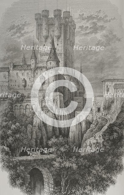 The Alcazar, Segovia, Spain, 1856. Creator: Wiesener.