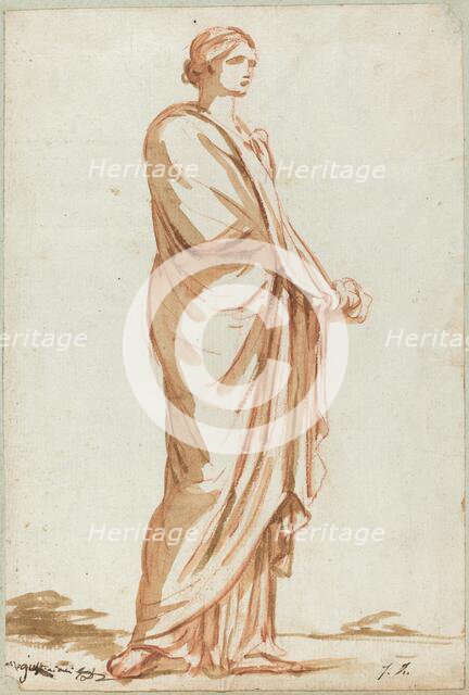 Roman Statue of a Standing Woman. Creator: Jacques-Louis David.