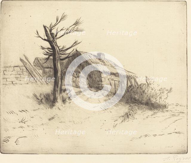 Thatched Cottage (Chaumiere). Creator: Alphonse Legros.