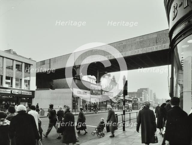 419-427 Brixton Road, Lambeth, London: looking south by Atlantic Road, 1961. Creator: Unknown.