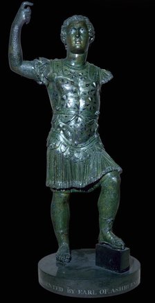 Copper alloy statuette of Nero in the guise of Alexander the Great, Roman Britain, 1st century AD. Artist: Unknown