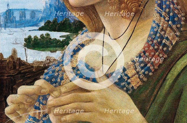 Allegorical Portrait of a Woman (Simonetta Vespucci). Detail, 1480-1490. Artist: Botticelli, Sandro, (Workshop)  