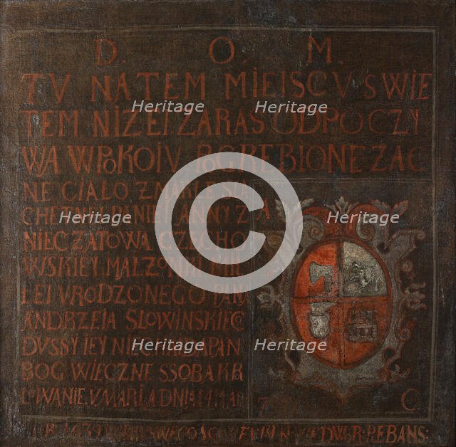 Epitaph of Anna Czechowska of Nieczatów, between 1639-1664. Creator: Unknown.