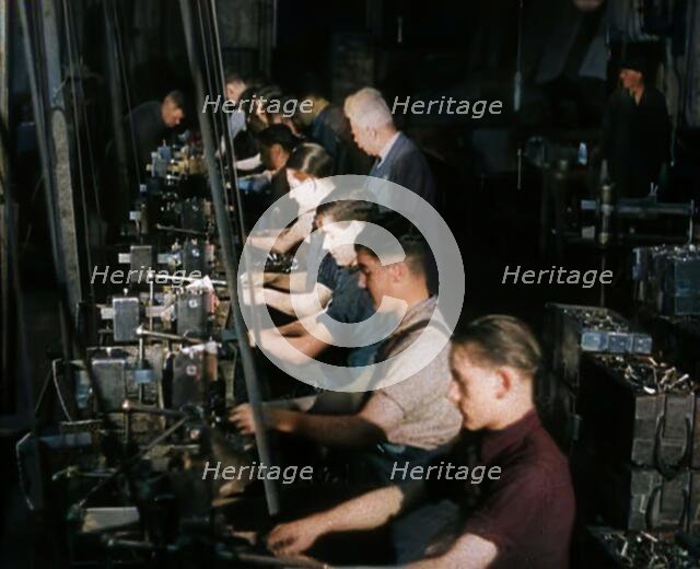 British Workers in a Factory, 1941. Creator: British Pathe Ltd.