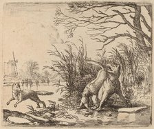 The Wolves on the Ice, probably c. 1645/1656. Creator: Allart van Everdingen.