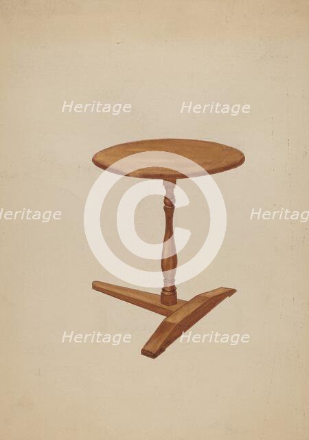 T-base Candle Stand, c. 1936. Creator: Robert Brigadier.