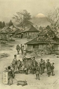 Village near Mount Fuji, Miyanoshita, Japan, 1898.  Creator: Christian Wilhelm Allers.