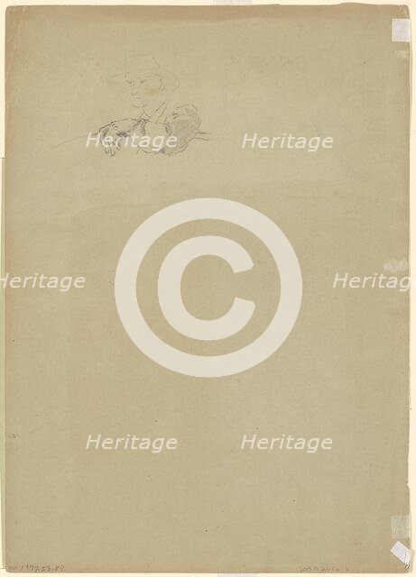 Study of a Farmer [verso], c. 1870-1880. Creator: Enoch Wood Perry.