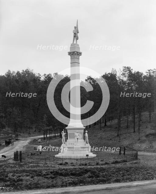 Hooker's Road and Iowa Monument, Rossville, Ga., c1907. Creator: Unknown.