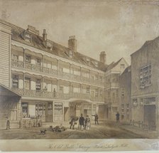 Belle Sauvage Inn, Belle Sauvage Yard, Ludgate Hill, City of London,1845. Artist: Anon