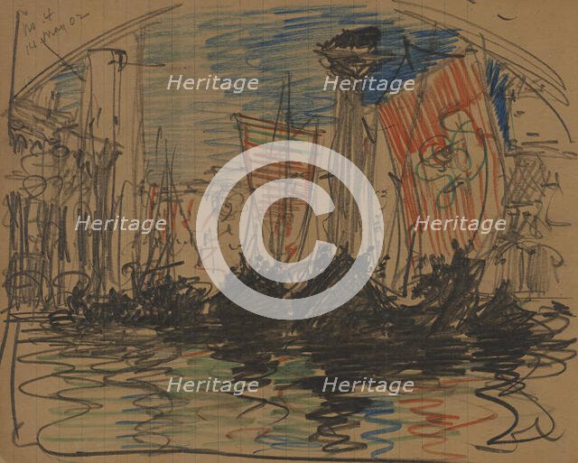 Scene of a Regatta, Venice, 1902. Creator: Francis Hopkinson Smith.