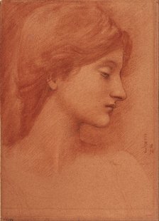 Female Head. Artist: Burne-Jones, Sir Edward Coley (1833-1898)