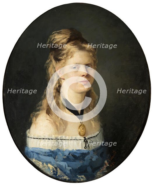 Mina Carlson-Bredberg, the Painter, 1876. Creator: Amanda Carolina Vilhelmina Sidwall.