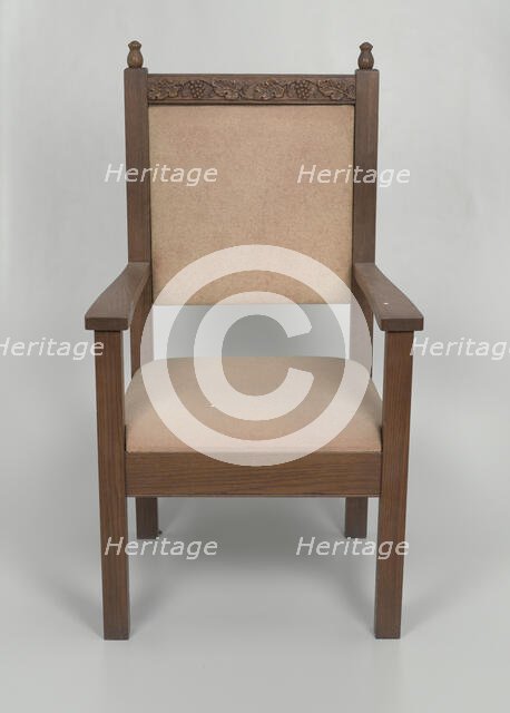 Pulpit chair from Saint Augustine Catholic Church of New Orleans, 20th century. Creator: Unknown.