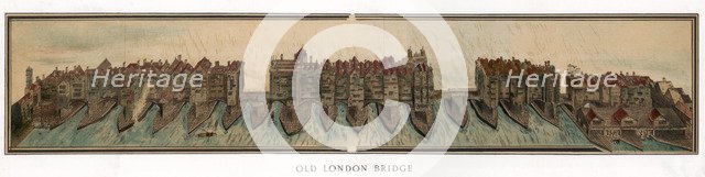 Old London Bridge, c1600 (1893). Artist: Unknown