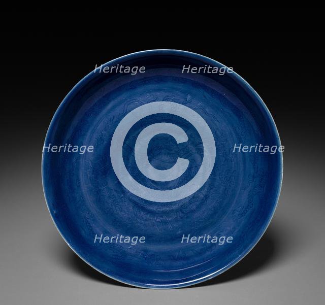 Dish with Dragon and Clouds, 1522-1566. Creator: Unknown.