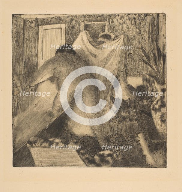 Leaving the Bath, 1879-80. Creator: Edgar Degas.