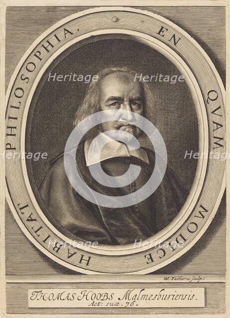 Thomas Hoobs (Thomas Hobbes), after 1664. Creator: William Faithorne.