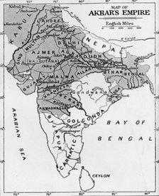 'Map of Akbar's Empire', c1912. Artist: Unknown.