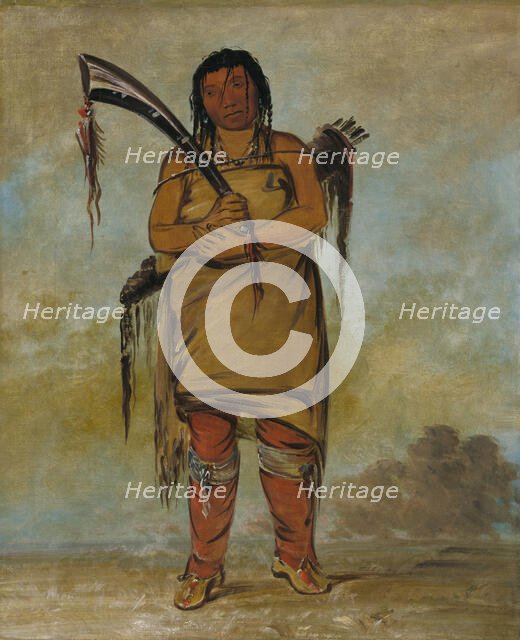 Wáh-chees, a Brave, 1835 or 1836. Creator: George Catlin.