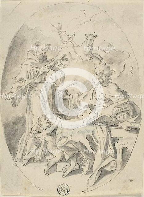 Saints Luke and Dominic, n.d. Creator: School of Francesco Solimena Italian, 1657-1747.