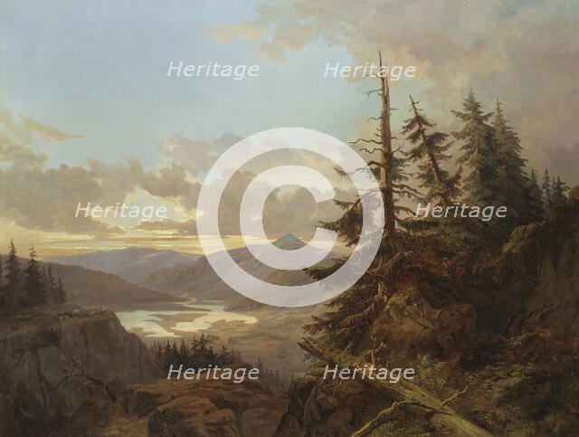 Norwegian Landscape in the Light of Early Morning. Creator: Charles XV, King of Sweden.