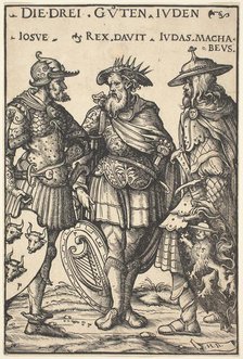 Joshua, David and Judas Maccabaeus, 1516. Creator: Hans Burgkmair, the Elder.