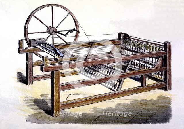 Hargreaves spinner, invented in 1768, also known as 'Spinning Jenny'.