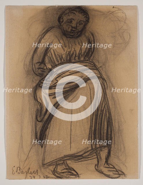 Standing Woman, 1922. Creator: Ernst Barlach.