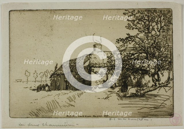 Les Deux Chaumières, 1907. Creator: Donald Shaw MacLaughlan.