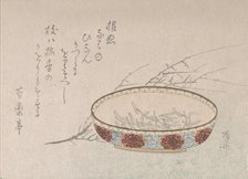 Branch of Plum Blossoms and Bowl, 19th century., 19th century. Creator: Shinsai.