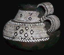 Celtic jug with double handles and volute decorations, 8th century BC. Artist: Unknown